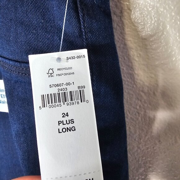 Old Navy 24T Tall Long Dark Wash Mid Rise Wow Super Skinny Jeggings Denim Jeans - Picture 2 of 6